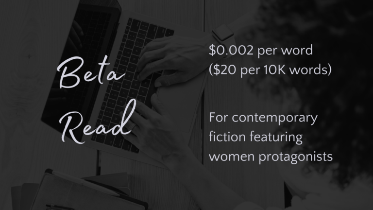 Beta reading for $20 per 10,000 words